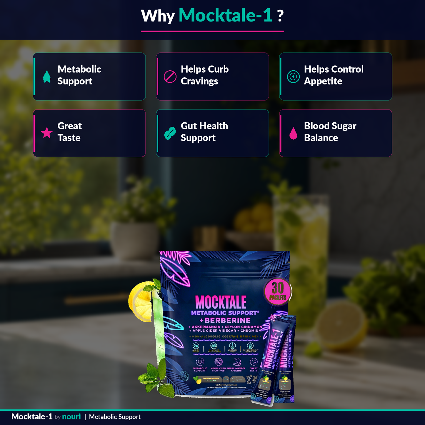 Mocktale-1 — Natural Metabolic Support Drink | 30 Packets