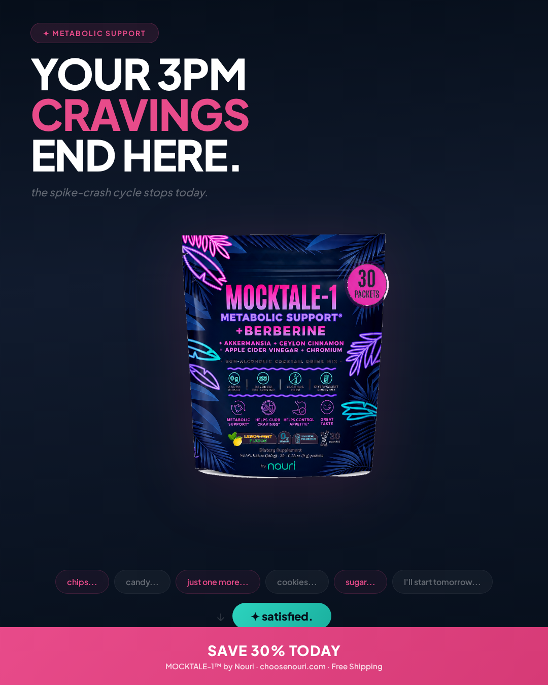 Mocktale-1 — Natural Metabolic Support Drink | 30 Packets