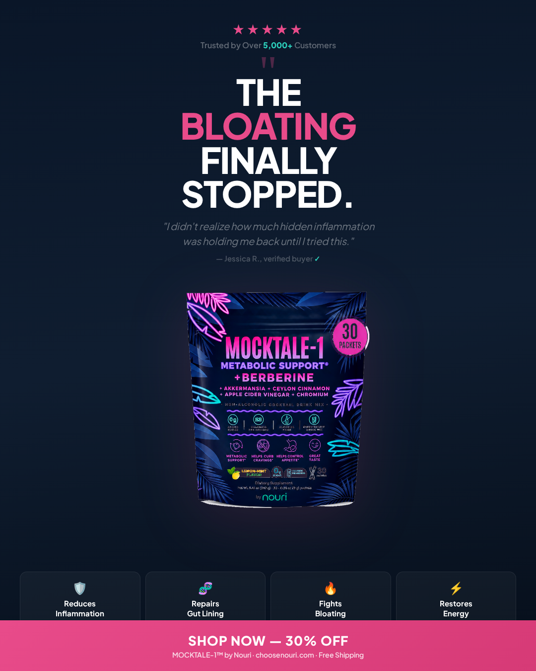 Mocktale-1 — Natural Metabolic Support Drink | 30 Packets