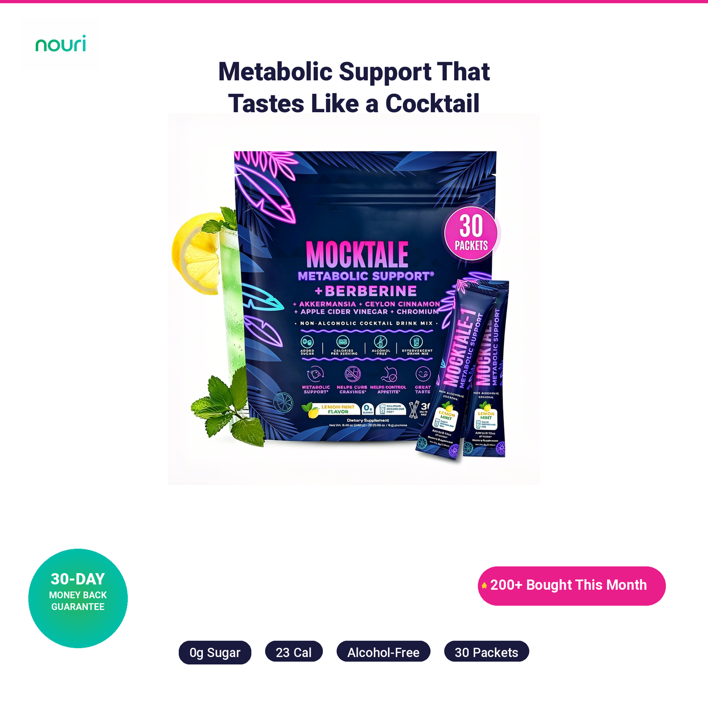 Mocktale-1 — Natural GLP-1 Metabolic Support Drink | 30 Packets
